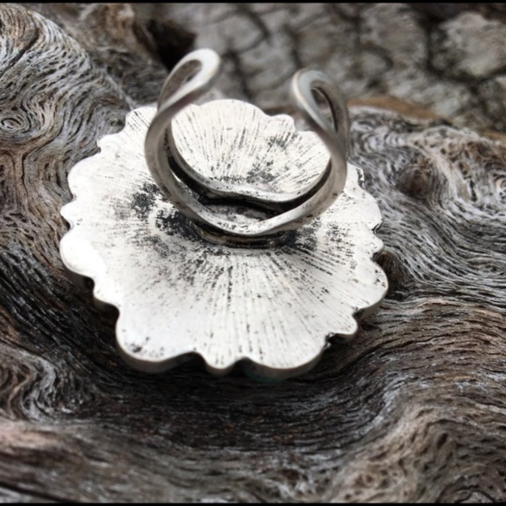 Big!! Natural Stone Western Rodeo Style Ring - Picture 3 of 3